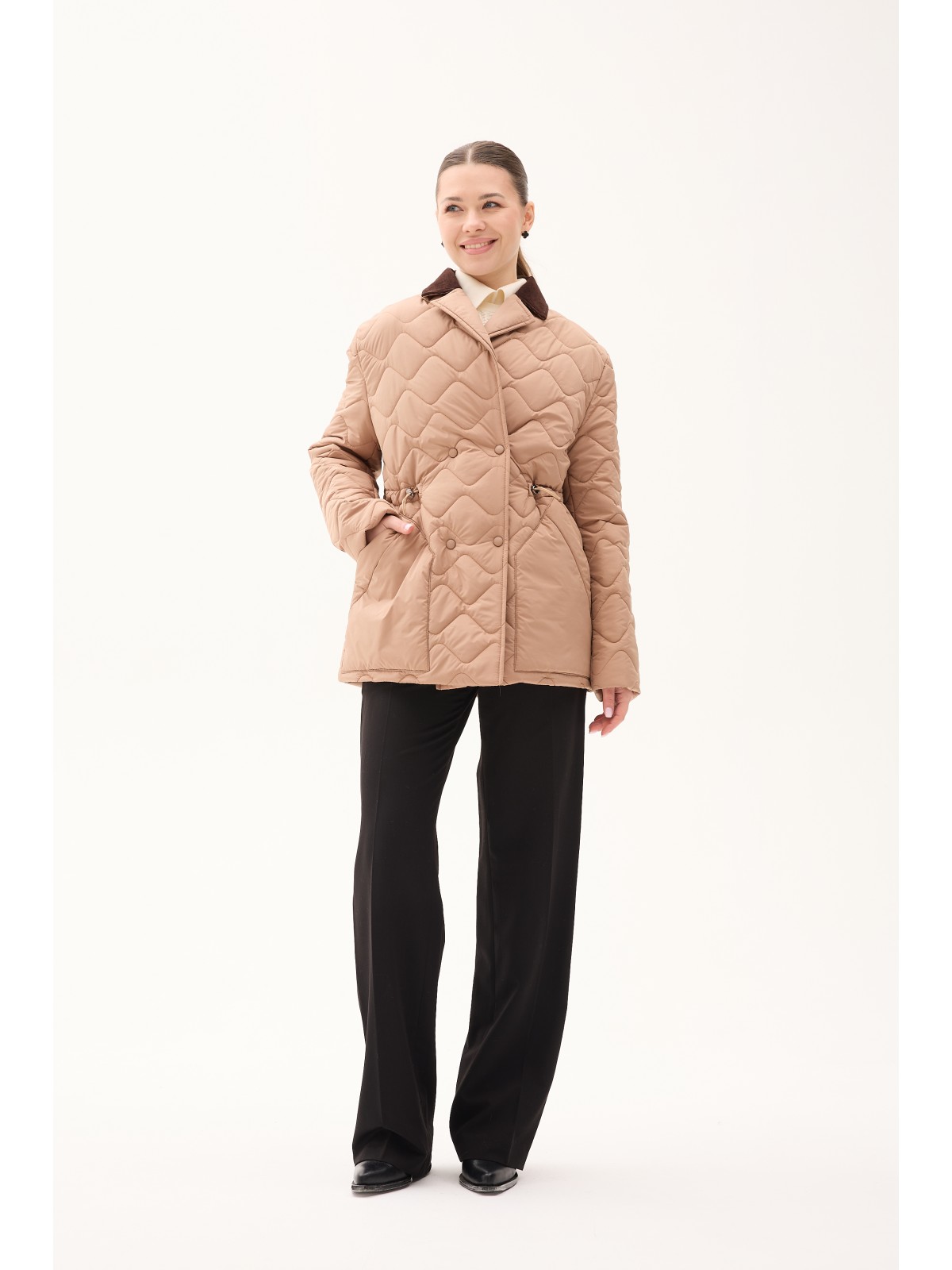 Жіноча куртка (С-376) капучино