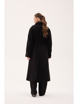Жіноче двобортне пальто (Д-075) чорний