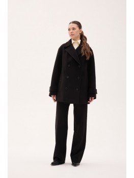 Жіноче пальто-бушлат (Д-077) чорний