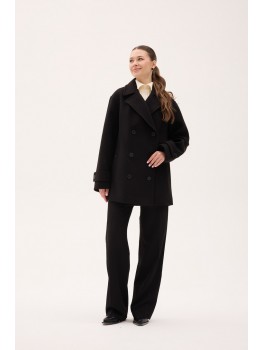 Жіноче пальто-бушлат (Д-077) чорний